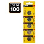 Lot de 100 piles bouton cr2032 3v 210mah lithium kodak Lot de 100 piles bouton cr2032 3v 210mah lithium kodak
