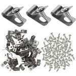 Lot de 100 pinces de fixation pour clôtures agricoles agrafe grillage clips en acier inoxydable avec ... Lot de 100 pinces de fixation pour clôtures agricoles agrafe grillage clips en acier inoxydable avec ...