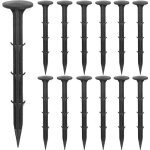 Lot de 100 piquets de jardin en plastique de 15 cm, ancrages paysagers, clous antirouille pour bordures ...