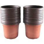 Lot de 100 pots en plastique pour semis et plantes, 10 cm, doux et d�formable, pas facile � casser - ...