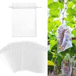 Lot de 100 sacs de protection pour arbres et plantes, en organza, lavables et r�utilisables, 20 x 30 ...