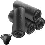 Lot de 100 sacs de toilette noirs - 15 l - biod�gradables - sacs de toilette de camping imperm�ables ...