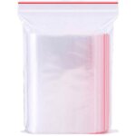 Lot de 100 sachets hermtiques en polythylne refermables transparents de 12 x 17 cm