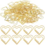 Lot de 100 trombones en forme de c?ur en or rose, agrafes en forme de c?ur, pour invitations d�coratives, ...