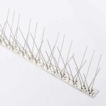 Lot de 10pcs 3. 3 m�tres pointes anti - oiseaux en acier inoxydable - pics anti - pigeons, moineaux, ...