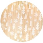 Lot de 12 assiettes de pr�sentation effet bois sapins