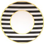 Lot de 12 assiettes de prsentation rayures