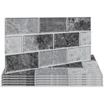 Lot de 12 autocollants pour carrelage blanc cass� (30 x 15 cm) pour salle de bain et cuisine, cr�dence ...