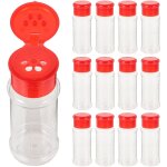Feiyue - lot de 12 bocaux  pices en plastique pour sel et poivre, bocaux d'assaisonnement pour barbecue, ...