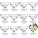 Lot de 12 bols � cr�me glac�e en acrylique transparent de 236, 8 g pour dessert, sundae, cr�me glac�e, ...