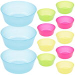Lot de 12 bols en plastique pour c�r�ales, go�ters et tout - petits