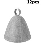 Lot de 12 bonnets de sauna en feutre de qualit� sup�rieure, tr�s absorbants, accessoire de sauna, pratique ...