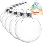 Lot de 12 boules de nol transparentes  remplir, dcorations de sapin de nol en plastique transparent ...