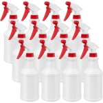 Lot de 12 bouteilles spray plastique 500ml rechargeables, vaporisateur vide avec buse r�glable jet / ...