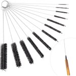 Lot de 12 brosses de nettoyage longues pour bouteilles, pailles en nylon pour le nettoyage, la paille, ...