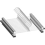 Lot de 12 cintres pour pantalons, jupes, pantalons avec clips, cintres pour pantalons, cintres pour pantalons ...