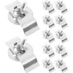 Lot de 12 clips de fixation pour vier sous plan en acier inoxydable installation facile pour le matriel ...
