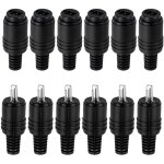 Lot de 12 connecteur din haut - parleur 2 broches avec bornes � vis, 6 paires (fiche m�le & femelle) ...