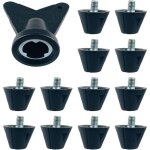 Lot de 12 crampons de rechange stables et antid�rapants pour chaussures de football, rugby, 9 mm