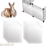Lot de 12 doublures de cage en plastique transparent pour cage � lapin, cochon d'inde, accessoires de ...