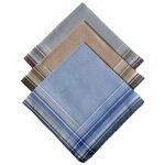 Lot de 12 mouchoirs homme 40x40cm 100% coton