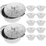 Lot de 12 moules  ptisserie jetables, moules en aluminium, bols en aluminium pour barbecue, moules ...