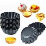 Lot de 12 moules � tartelettes en acier carbone, diam�tre 6, 5 cm