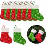 Lot de 12 petites chaussettes de nol  suspendre au mur pour sapin de nol fei yu