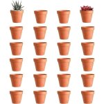 Lot de 12 pots de fleurs en terre cuite avec trou de drainage, r�utilisables, pour la d�coration int�rieure ...