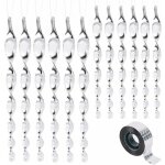 Lot de 12 r�pulsifs d'oiseaux avec 80m de bande r�fl�chissante, effaroucheurs d'oiseaux de 30 cm � 360 ...