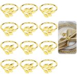 Lot de 12 ronds de serviette en m�tal �l�gants, ronds de serviette de d�coration de table �l�gante pour ...