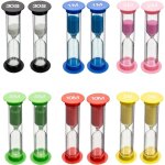 Lot de 12 sabliers color�s pour enfants, sablier brossage dents enfant, sablier enfant, sablier, 30 secs ...