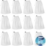 Lot de 12 sacs de r�cup�ration de rechange, en filet, avec cordon de serrage, pour aspirateur de piscine, ...