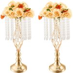 Mophorn - lot de 12 supports de fleurs de mariage en cristal de 49 cm de haut, vase de centre de table ... Mophorn - lot de 12 supports de fleurs de mariage en cristal de 49 cm de haut, vase de centre de table ...