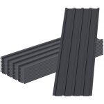 Lot de 12 t�les de bardage en acier galvanis�  atlanta  - 129 x 42 cm - gris