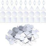 Lot de 120 petits miroirs manuels en 4 formes (triangle, carr�, rond, diamant) pour d�coration murale ...