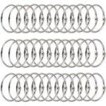 Lot de 120 pi�ces anneaux de reliure, 15mm anneau articul�s m�talliques, pour livre classeur, cahier, ...