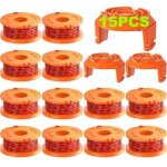 Lot de 15 bobines de fil de coupe - bordures worx (wa0010), recharges de fil de coupe de 0, 065 pouce ...