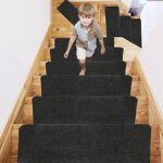 Lot de 15 marchettes d'escalier antid�rapant 25 x 65 cm / tapis de protection autocollants, s�curit� ...