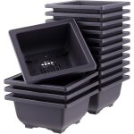 Lot de 15 pots � bonsa�s, pots de fleurs rectangulaires en plastique, pour bonsa�, pour l'int�rieur et ...