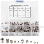 Lot de 150 inserts de r�paration de filetage, m3 - m8 acier inoxydable helicoil assortiment - lntyq