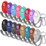 Lot de 16 alarmes personnelles sonores s�res, alarme de s�curit� d'urgence 130 db, porte - cl�s d'alarme ...