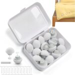 Lot de 16 clips de fixation antid�rapants pour housse de couette, en forme de champignon avec bouton ...