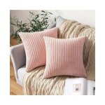 Lot de 2 45x45cm rose decorative housse de coussin en velours côtelé canapé taie d'oreiller douce pour ... Lot de 2 45x45cm rose decorative housse de coussin en velours côtelé canapé taie d'oreiller douce pour ...