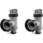 Lot de 2 accessoires de piscine - valves � piston pour piscine intex - vanne d'arr�t - 28635eg 28633eg ...