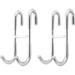 Lot de 2 acier inoxydable 304 l�ger crochet mural cabine de douche, crochets de porte de douche pour ...