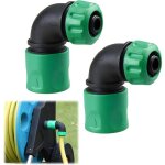 Lot de 2 adaptateurs couds rapides pour tuyau d'arrosage - raccord coud  90 - raccord de tuyau d'arrosage ...