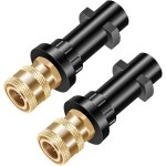 Lot de 2 adaptateurs de pistolet pour nettoyeur haute pression avec prise rapide 1 / 4 , compatible avec ...