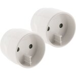 Zenitech - lot de 2 adaptateurs prise voyage asie / chine vers france / ue - prise m�le asie vers femelle ...