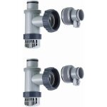 Lot de 2 adaptateurs de tuyau de rechange pour valve de r�servoir de piscine, adaptateur de tuyau de ...